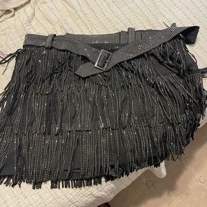 Fringe Rhinestone Skort